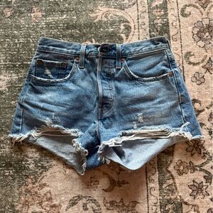 Levi's Distressed Blue Jean Shorts